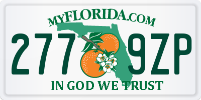FL license plate 2779ZP