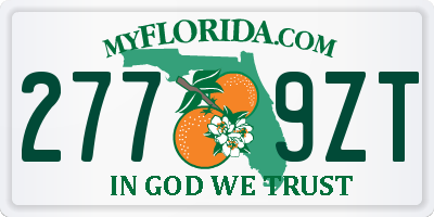 FL license plate 2779ZT