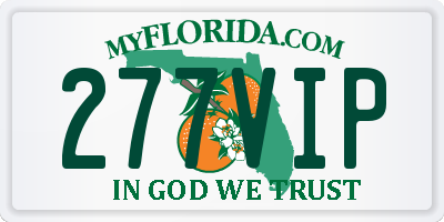 FL license plate 277VIP