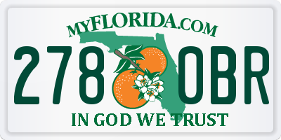 FL license plate 2780BR