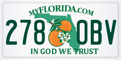 FL license plate 2780BV