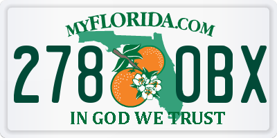 FL license plate 2780BX