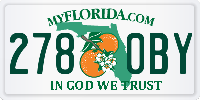 FL license plate 2780BY