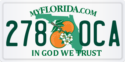 FL license plate 2780CA
