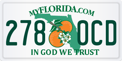 FL license plate 2780CD