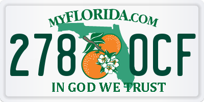 FL license plate 2780CF
