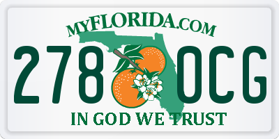 FL license plate 2780CG