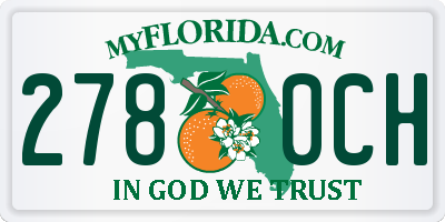 FL license plate 2780CH