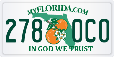 FL license plate 2780CO