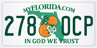 FL license plate 2780CP
