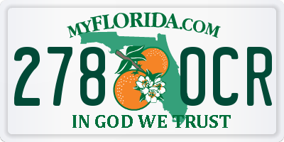 FL license plate 2780CR