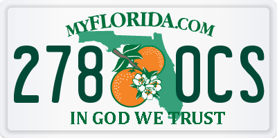 FL license plate 2780CS