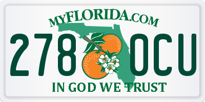 FL license plate 2780CU