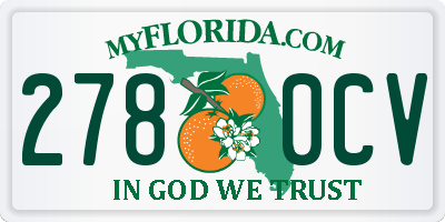 FL license plate 2780CV