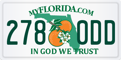 FL license plate 2780DD