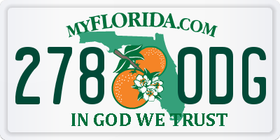 FL license plate 2780DG
