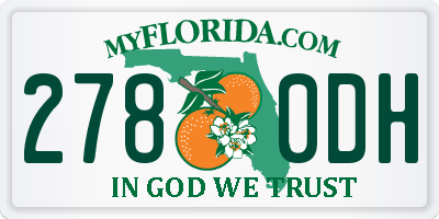 FL license plate 2780DH
