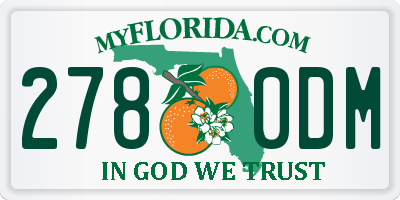 FL license plate 2780DM