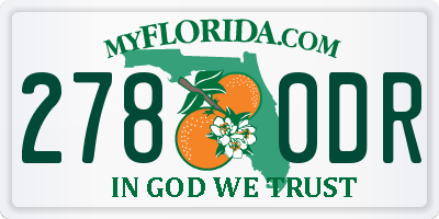 FL license plate 2780DR