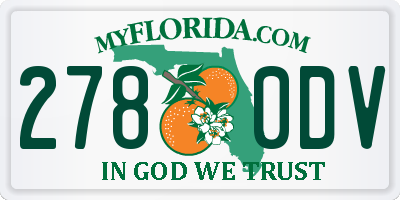FL license plate 2780DV