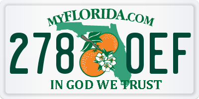FL license plate 2780EF