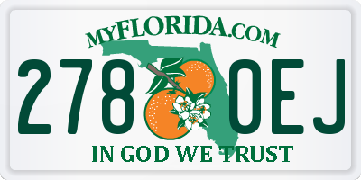 FL license plate 2780EJ