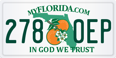 FL license plate 2780EP
