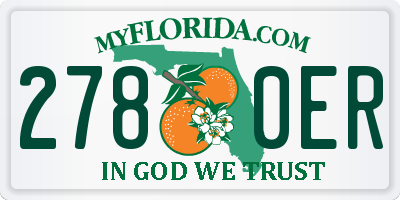FL license plate 2780ER