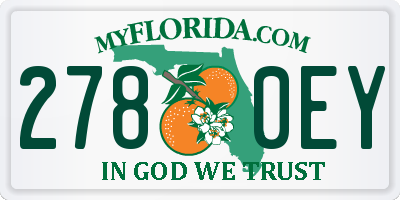 FL license plate 2780EY