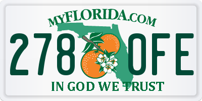 FL license plate 2780FE