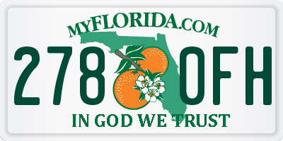 FL license plate 2780FH