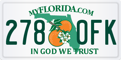 FL license plate 2780FK