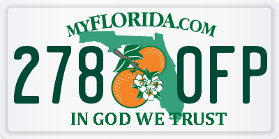 FL license plate 2780FP
