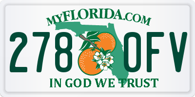 FL license plate 2780FV