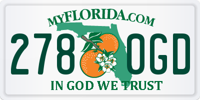 FL license plate 2780GD