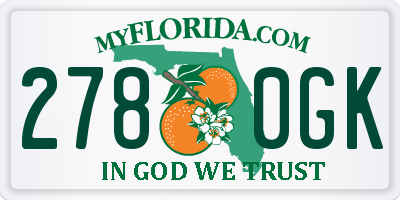 FL license plate 2780GK