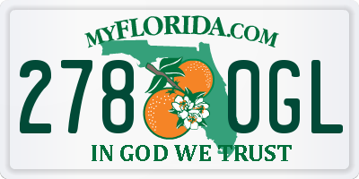 FL license plate 2780GL