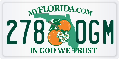 FL license plate 2780GM
