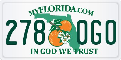 FL license plate 2780GO