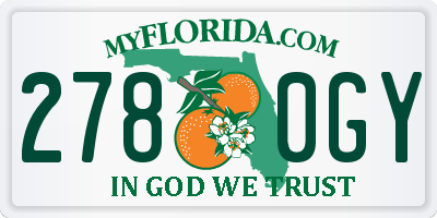 FL license plate 2780GY