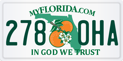 FL license plate 2780HA