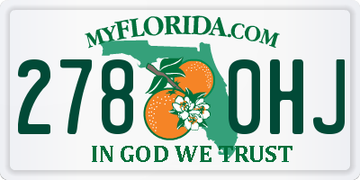 FL license plate 2780HJ