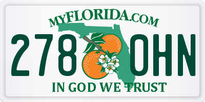 FL license plate 2780HN