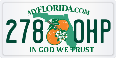 FL license plate 2780HP