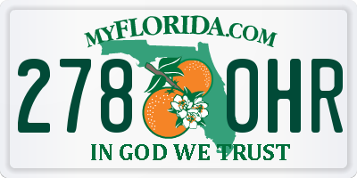 FL license plate 2780HR