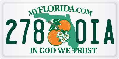FL license plate 2780IA