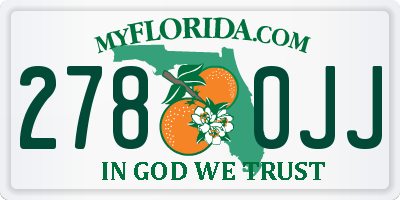 FL license plate 2780JJ
