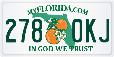 FL license plate 2780KJ