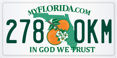 FL license plate 2780KM