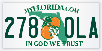 FL license plate 2780LA